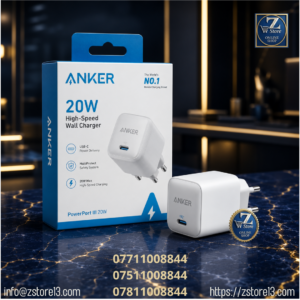 رأس شاحن سريع أنكر (Anker) بقوة 20 واط - منفذ USB-C للأجهزة الذكية