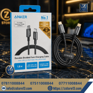 كيبل شحن وسلاسل بيانات أنكر (Anker) نايلون مضفر بطول 1.8 متر (TC to TC) - ضمان عين الفهد
