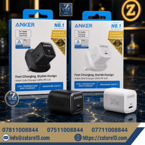 رأس شاحن سريع أنكر زولو (Anker Zolo) بقوة 30W حجم صغير (Mini) - ضمان عين الفهد