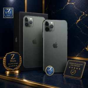 هاتف آيفون 11 برو ماكس (iPhone 11 Pro Max) سعة 256GB اللون الأخضر الليلكي (Midnight Green) - حالة بلادي ممتازة شرق أوسط (صحة البطارية 84%)