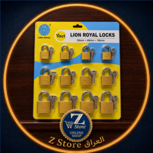 مجموعة أقفال أمان نحاسية Lion Royal Locks مقاسات 30-40-50 مم
